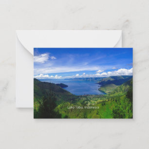 Cartão De Notas Lago Toba, Sumatra, Indonésia