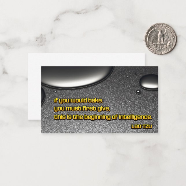 Cartão De Notas Lao Tzu Inspiracional Citação "Inteligência" (Frente/Verso In Situ)