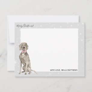 Cartão De Notas Lar de Cães Weimaraner para as Festas de Natal
