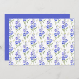 Cartão De Notas Larkspur Floral Botanical Note Card