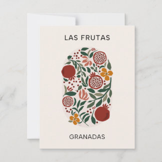 Cartão De Notas Las Frutas: Granadas - Mercado Pomegranato