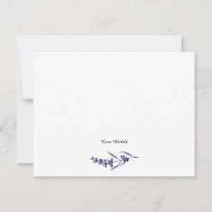 Cartão De Notas Lavanda floral elegante