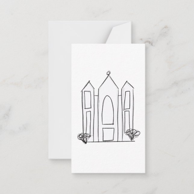 Cartão De Notas LDS Salt Lake City Temple simples mormon moderno (Frente)