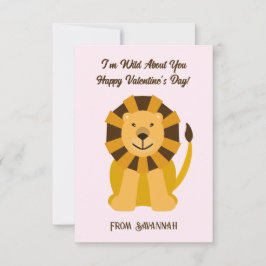 Cartão De Notas Leão Louco por Você Dia dos Namorados Crianças