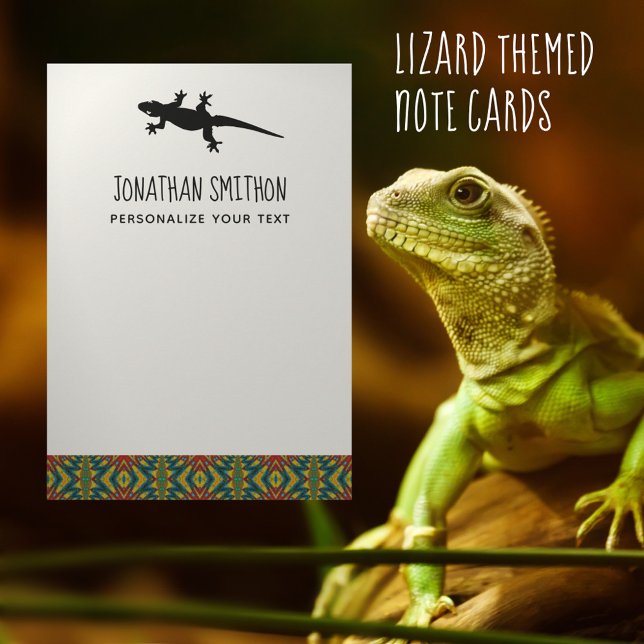 Cartão De Notas Legal Cuz Funny Animal Lizard — Papel de Carta Pes (Criador carregado)