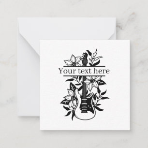 Cartão De Notas legal guitarra adicionar texto fragmentar músicas 