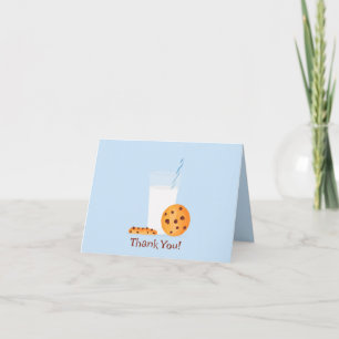 Cartão De Notas Leite e cookies