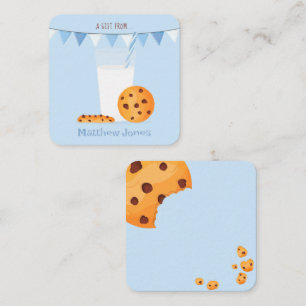 Cartão De Notas Leite e cookies