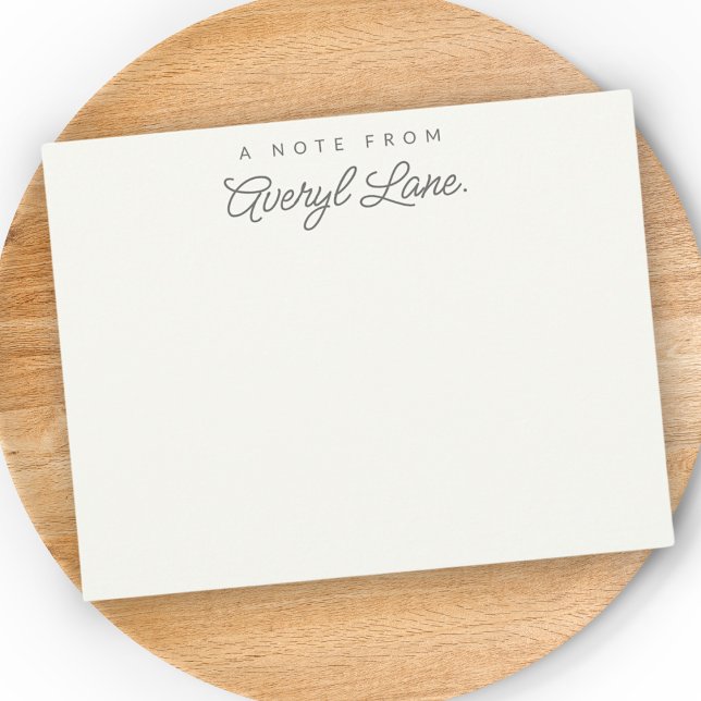 Cartão De Notas Leitura Personalizada com Script Simples - Ivory W (Criador carregado)
