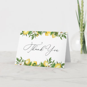 Cartão De Notas Lemons e Greenery Obrigado