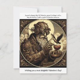 Cartão De Notas Lenda Steampunk do Dia dos Namorados