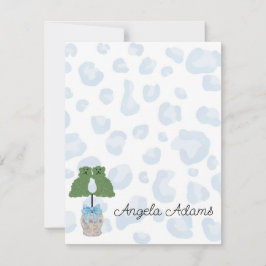 Cartão De Notas Leopard Staffordshire Dogs Topiary Note Card