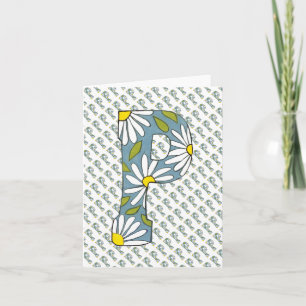Cartão De Notas letra P notecard