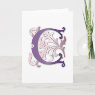 Cartão De Notas Letter C Monogram Fleur de lis