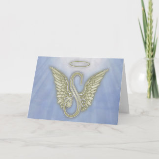 Cartão De Notas Letter S Angel Monogram