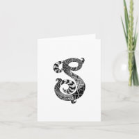 Letter S Monogram in Black and White
