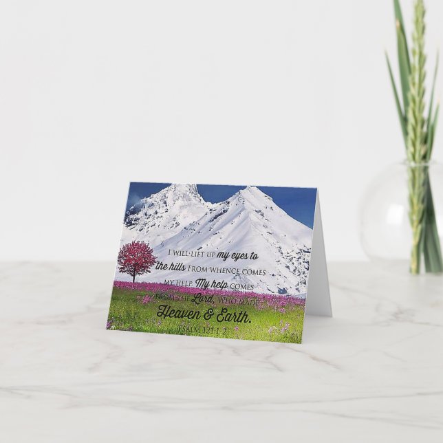 Cartão De Notas Levante meus olhos (Frente)