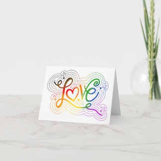 Cartão De Notas LGBTQ+ POC Pride Sinalizador do Love Swirl Doodle