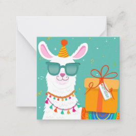 Cartão De Notas Lhama de Aniversário