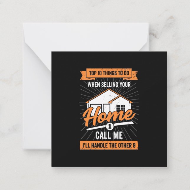 Cartão De Notas Ligue-Me Quando Vender Sua Casa (Frente)
