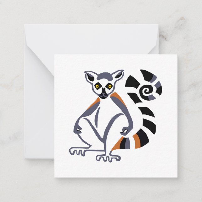 Cartão De Notas Limão-de-coleira-branca - Animais ameaçados - (Frente)