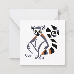 Cartão De Notas Limão-de-coleira-branca - Animais ameaçados -