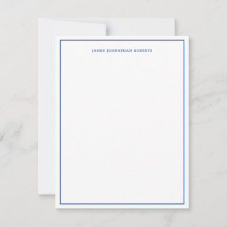 Cartão De Notas Limite Moderno Profissional Simples Azul-marinho