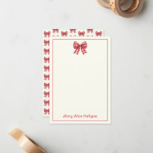 Lindo Laço Xadrez Vermelho e Creme