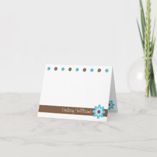 Cartão De Notas Lindsey - Brown and Turquoise