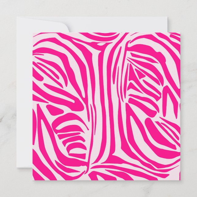 Cartão De Notas Listras de zebra rosa (Frente)