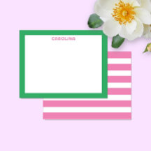 Listras Rosa Charmosas e Verde Brilhante Menina Bo