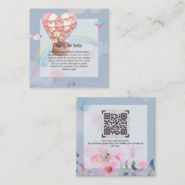 Cartão De Notas Livro Personalizado para Bebê com Tema Balão de Ar