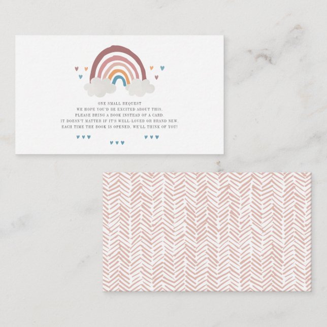 Cartão De Notas Livros bonitos do "Rainbow Love Heart Books" para  (Frente/Verso)