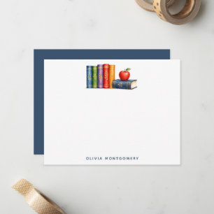 Cartão De Notas Livros Personalizados Apple Teacher