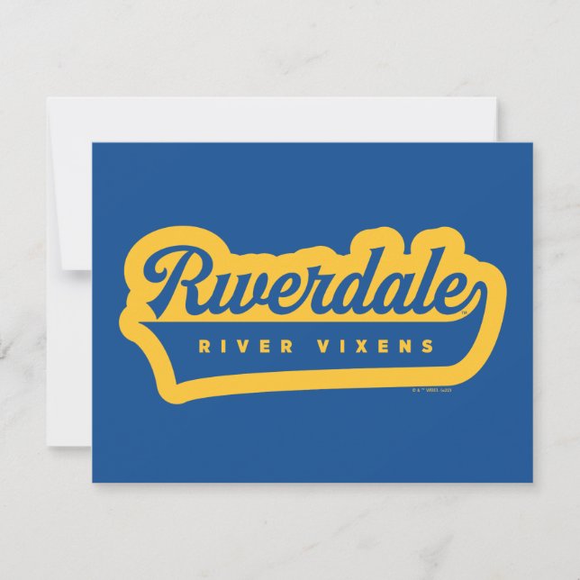 Cartão De Notas Logo Riverdale River Vixens (Frente)