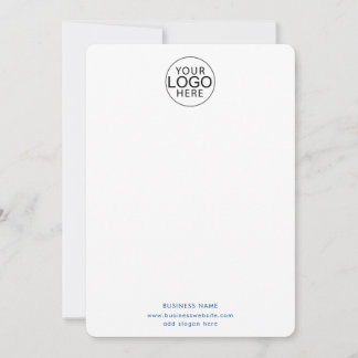 Cartão De Notas Logotipo de Negócios Elegante e Personalização de