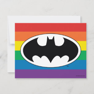 Cartão De Notas Logotipo do Batman Rainbow