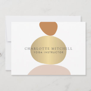 Cartão De Notas Logotipo Dourado das pedras Abstrato modernas