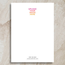 Cartão De Notas Logotipo Empresarial Minimalista Elegante Branco