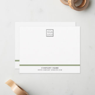 Cartão De Notas Logotipo Empresarial Personalizado Linha Oliva Nom