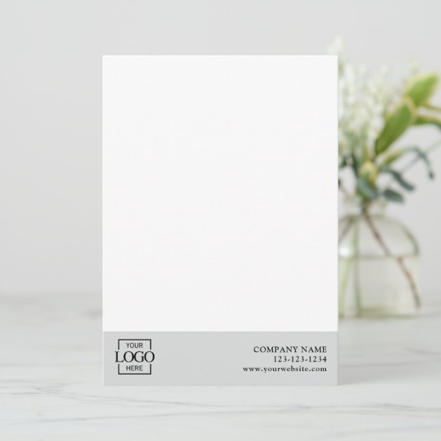 Cartão De Notas Logotipo Empresarial Simples Moderno Profissional  (Em pé/Frente)