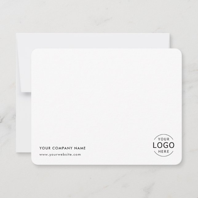 Cartão De Notas Logotipo Empresarial Simples Profissional  (Frente)