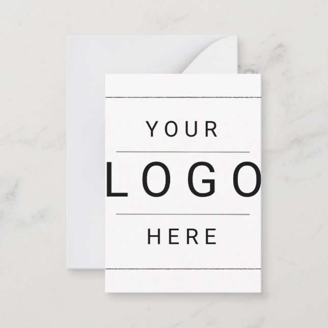Cartão De Notas Logotipo Personalizado (Frente)