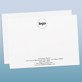 Cartão De Notas Logotipo Profissional Simples