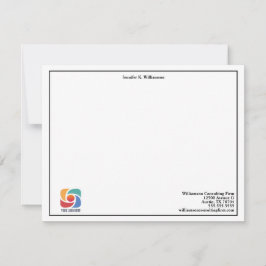 Cartão De Notas Logotipo profissional simples para empresas person