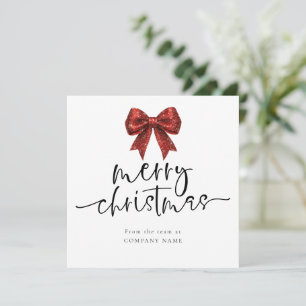 Cartão De Notas Logotipo QR da Empresa Arco Vermelho Merry Christm