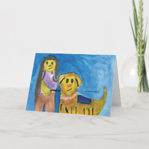 Cartão De Notas Lois o Cão Terapeuta - Arte Infantil para CHOC