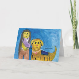 Cartão De Notas Lois o Cão Terapeuta - Arte Infantil para o CHOC