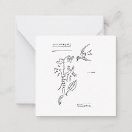 Cartão De Notas L'oiseau et le buquê, por Apollinaire
