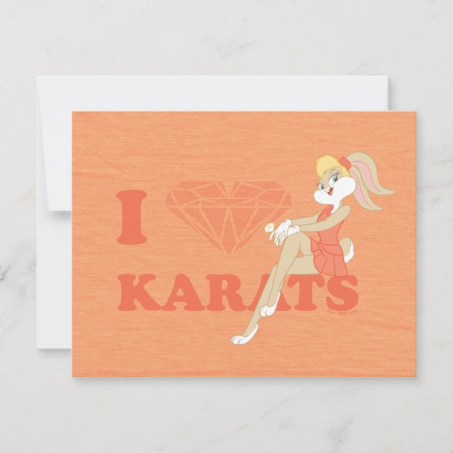 Cartão De Notas Lola Bunny I Heart Karats (Frente)